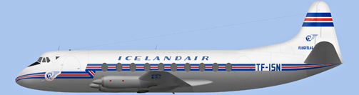David Carter illustration of Icelandair Viscount TF-ISN